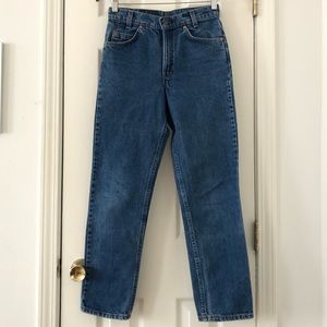 Vintage Levi's Student 505/705 W28 L28 Medium Blue Orange Tab